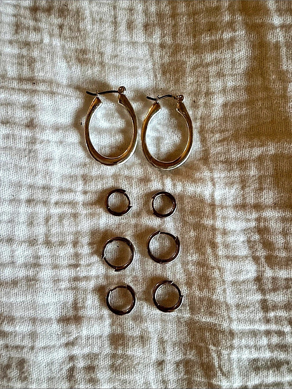 Silver Hoop Earring Set